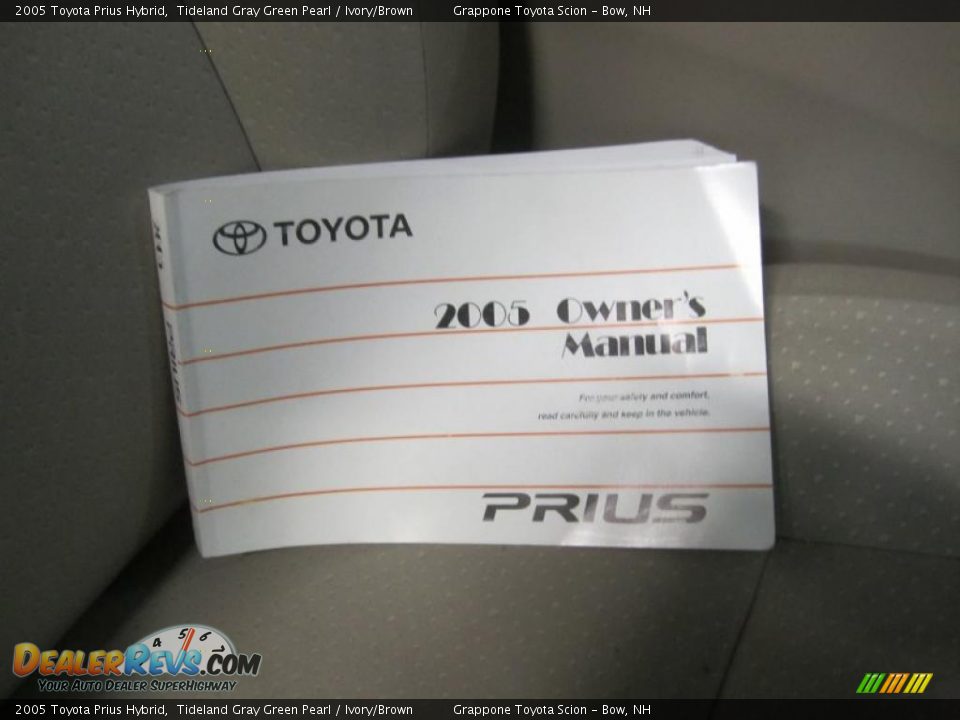 2005 Toyota Prius Hybrid Tideland Gray Green Pearl / Ivory/Brown Photo #22