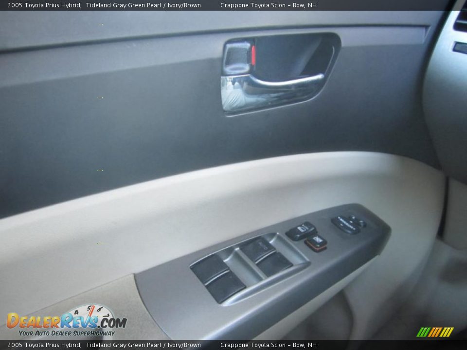 2005 Toyota Prius Hybrid Tideland Gray Green Pearl / Ivory/Brown Photo #23