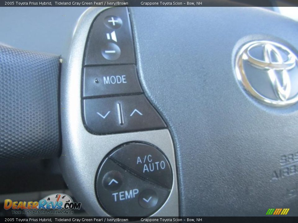 2005 Toyota Prius Hybrid Tideland Gray Green Pearl / Ivory/Brown Photo #26