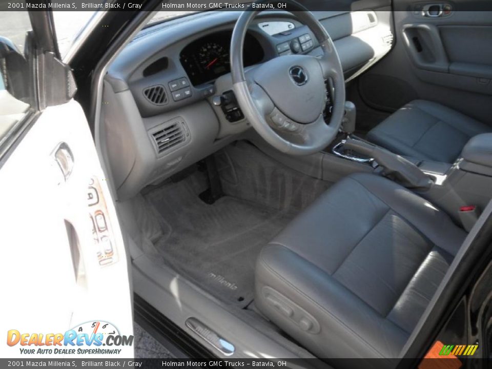 2001 Mazda Millenia S Brilliant Black / Gray Photo #6