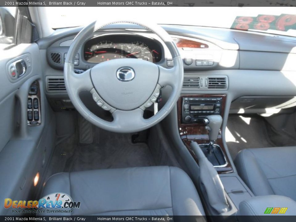 2001 Mazda Millenia S Brilliant Black / Gray Photo #14