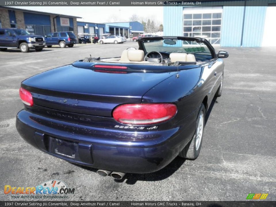 1997 Chrysler Sebring JXi Convertible Deep Amethyst Pearl / Camel ...