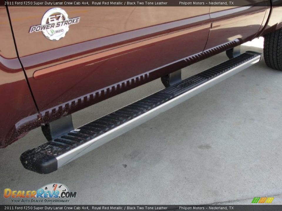 2011 Ford F250 Super Duty Lariat Crew Cab 4x4 Royal Red Metallic / Black Two Tone Leather Photo #12
