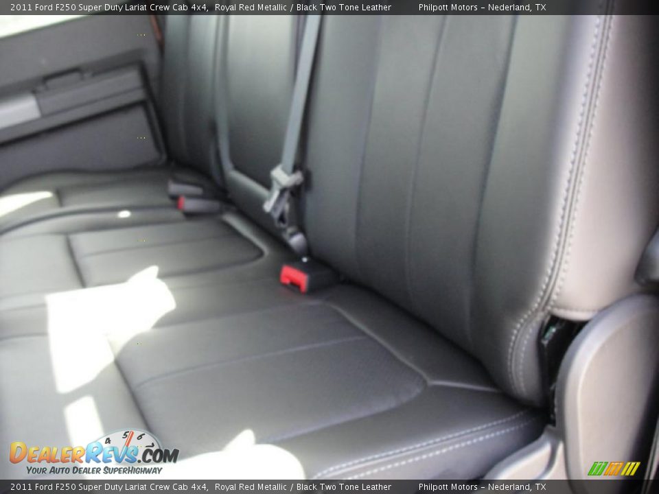 2011 Ford F250 Super Duty Lariat Crew Cab 4x4 Royal Red Metallic / Black Two Tone Leather Photo #23