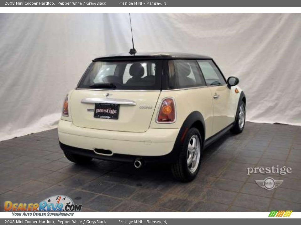 2008 Mini Cooper Hardtop Pepper White / Grey/Black Photo #2