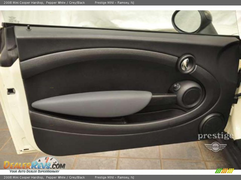 2008 Mini Cooper Hardtop Pepper White / Grey/Black Photo #11