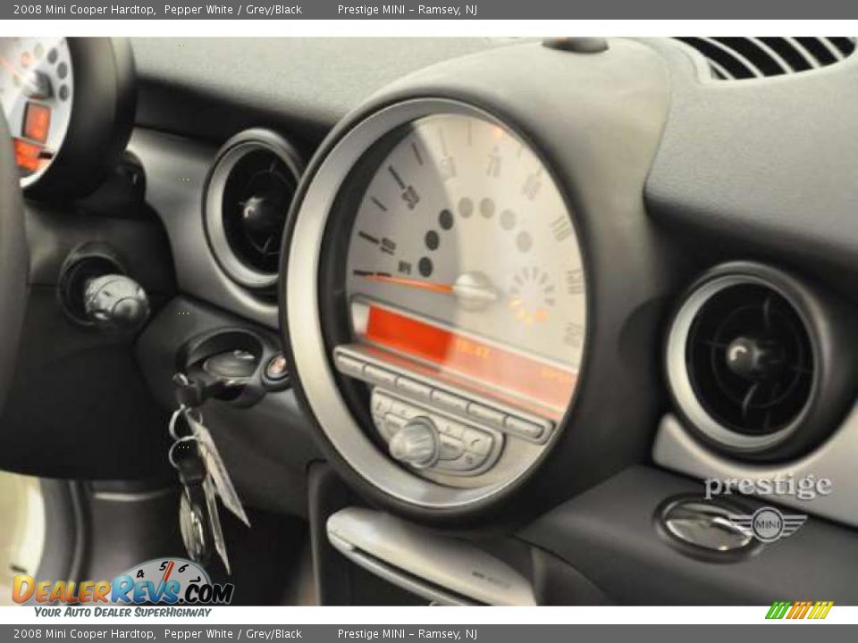 2008 Mini Cooper Hardtop Pepper White / Grey/Black Photo #15