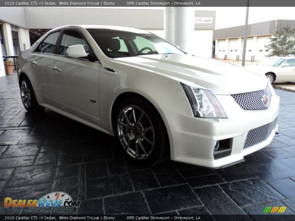 White Diamond Tricoat 2010 Cadillac CTS -V Sedan Photo #2