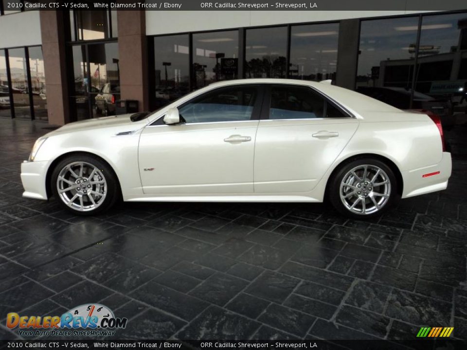 White Diamond Tricoat 2010 Cadillac CTS -V Sedan Photo #3