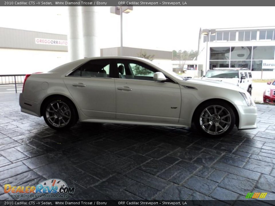 2010 Cadillac CTS -V Sedan White Diamond Tricoat / Ebony Photo #4