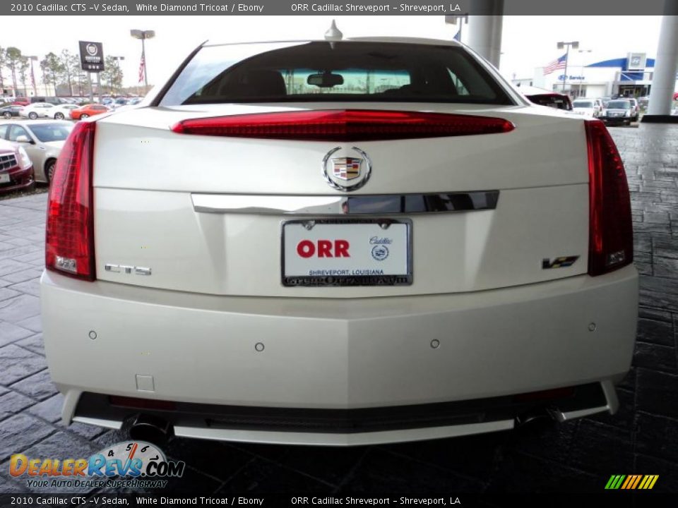 2010 Cadillac CTS -V Sedan White Diamond Tricoat / Ebony Photo #6