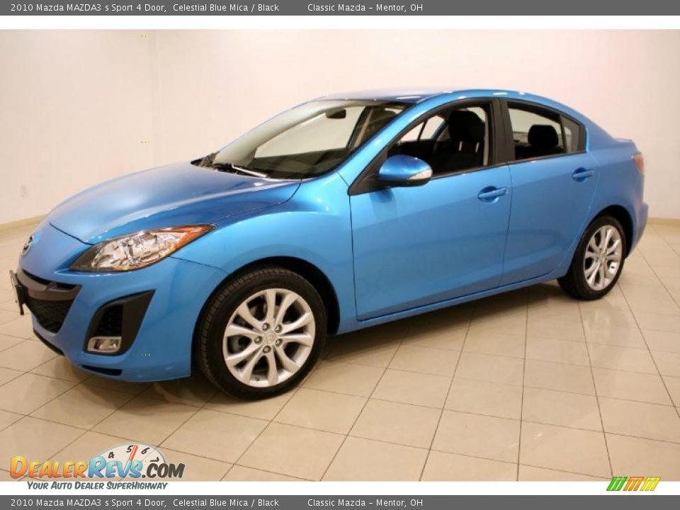 2010 Mazda MAZDA3 s Sport 4 Door Celestial Blue Mica / Black Photo #3