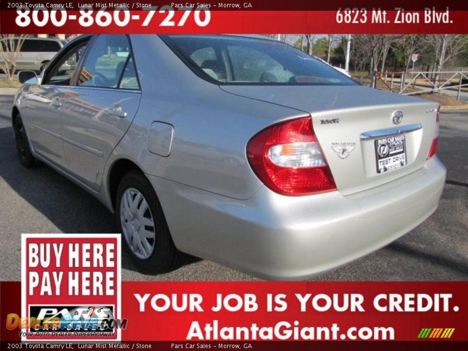 2003 Toyota Camry LE Lunar Mist Metallic / Stone Photo #2