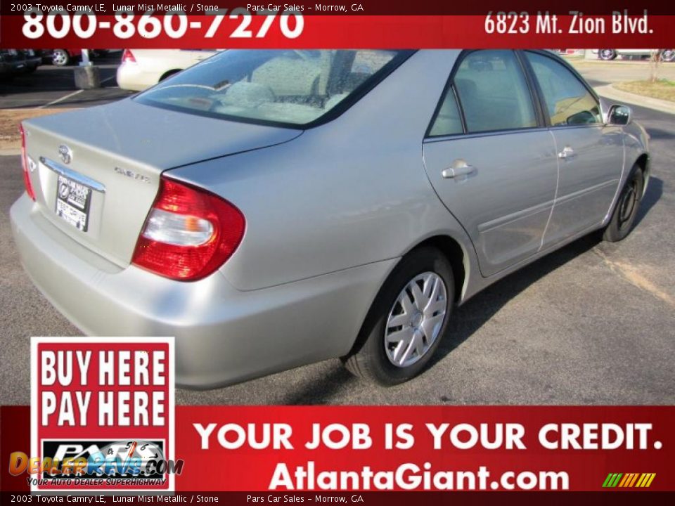 2003 Toyota Camry LE Lunar Mist Metallic / Stone Photo #3