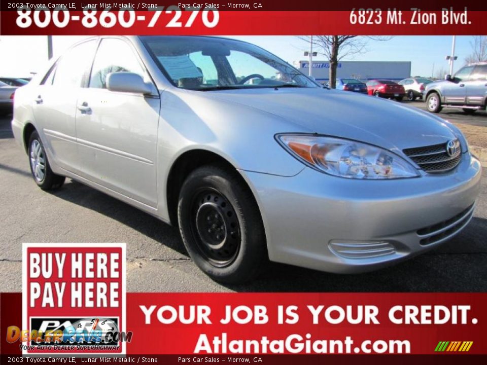 2003 Toyota Camry LE Lunar Mist Metallic / Stone Photo #4
