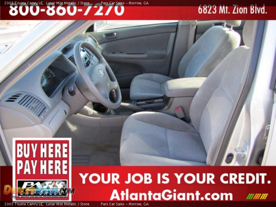 2003 Toyota Camry LE Lunar Mist Metallic / Stone Photo #5