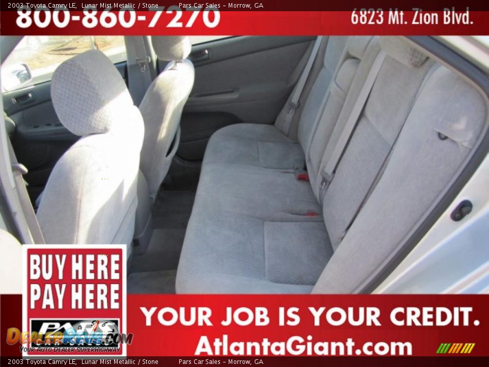 2003 Toyota Camry LE Lunar Mist Metallic / Stone Photo #7
