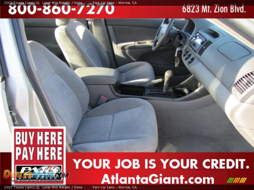 2003 Toyota Camry LE Lunar Mist Metallic / Stone Photo #8