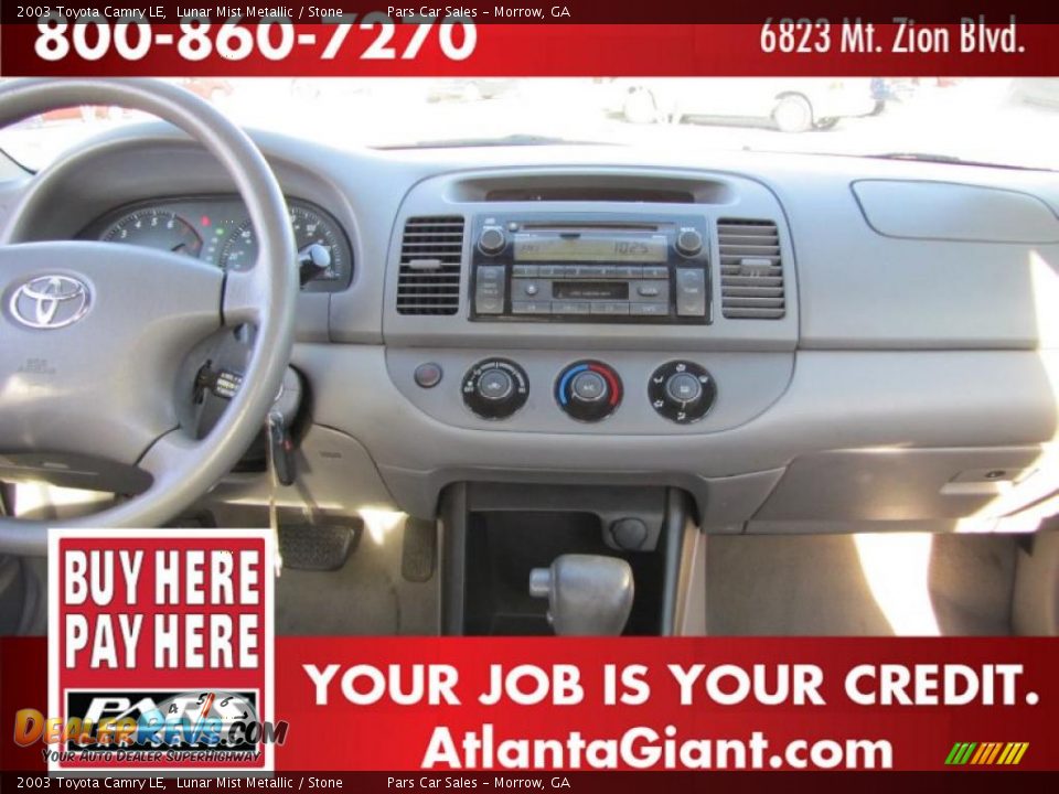 2003 Toyota Camry LE Lunar Mist Metallic / Stone Photo #9