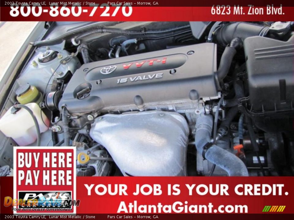 2003 Toyota Camry LE Lunar Mist Metallic / Stone Photo #11