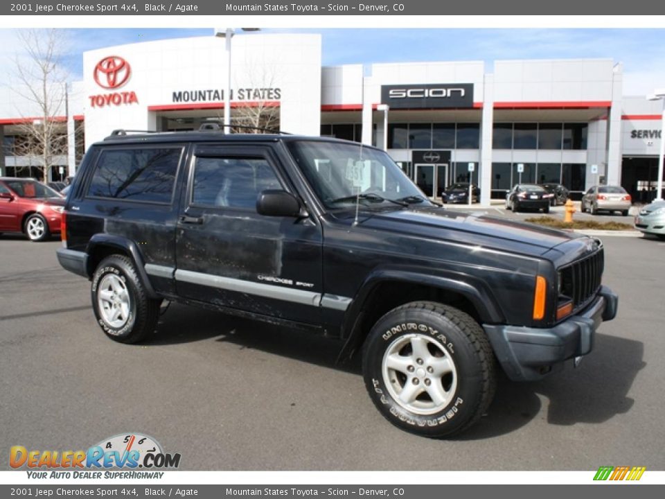 2001 Jeep Cherokee Sport 4x4 Black / Agate Photo #1