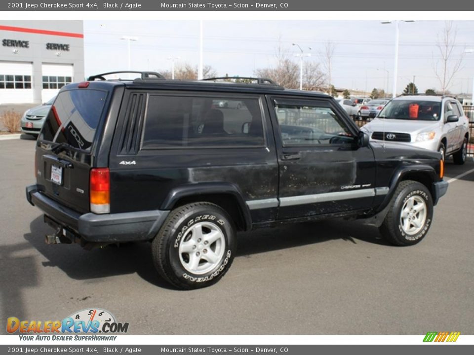 2001 Jeep Cherokee Sport 4x4 Black / Agate Photo #2