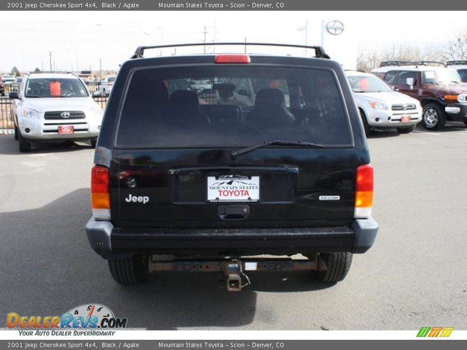 2001 Jeep Cherokee Sport 4x4 Black / Agate Photo #3
