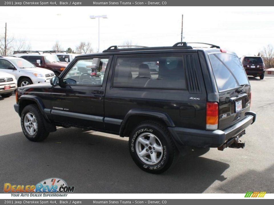 2001 Jeep Cherokee Sport 4x4 Black / Agate Photo #4