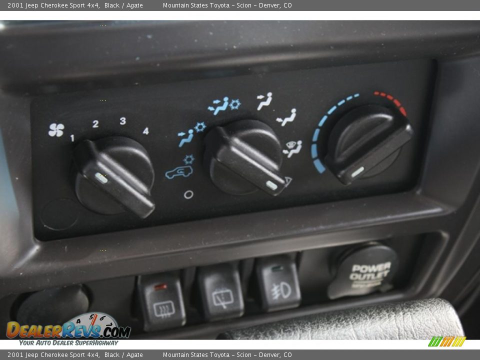 2001 Jeep Cherokee Sport 4x4 Black / Agate Photo #16