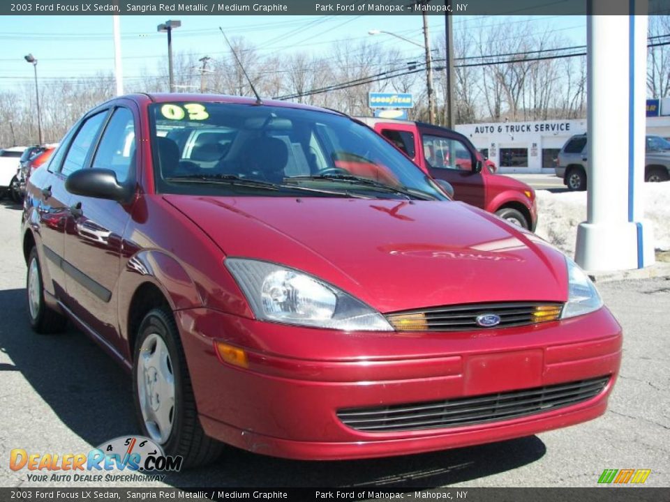2003 Ford Focus LX Sedan Sangria Red Metallic / Medium Graphite Photo #2