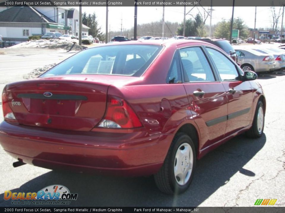 2003 Ford Focus LX Sedan Sangria Red Metallic / Medium Graphite Photo #3
