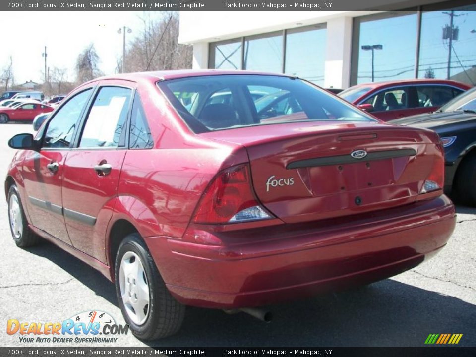 2003 Ford Focus LX Sedan Sangria Red Metallic / Medium Graphite Photo #4