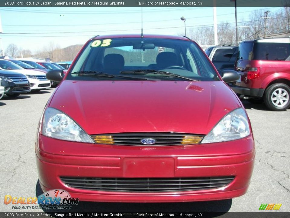 2003 Ford Focus LX Sedan Sangria Red Metallic / Medium Graphite Photo #18