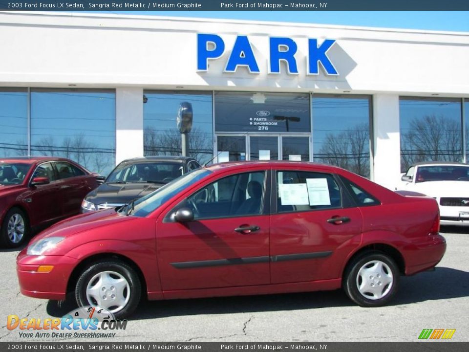 2003 Ford Focus LX Sedan Sangria Red Metallic / Medium Graphite Photo #20
