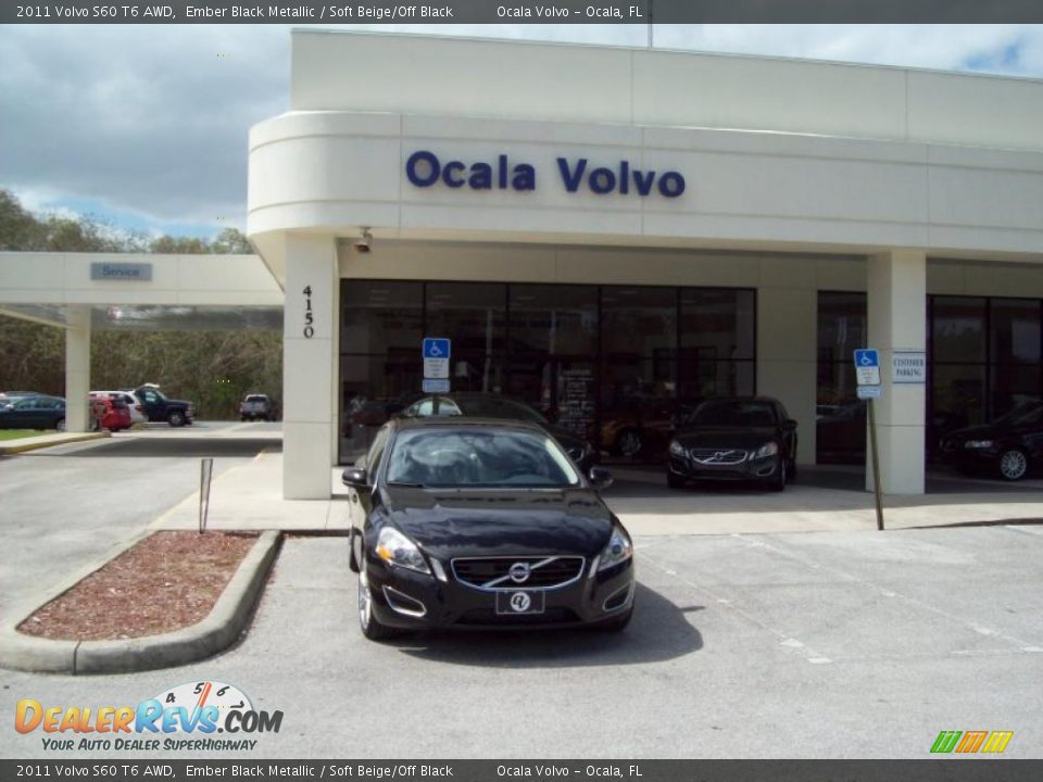 2011 Volvo S60 T6 AWD Ember Black Metallic / Soft Beige/Off Black Photo #1