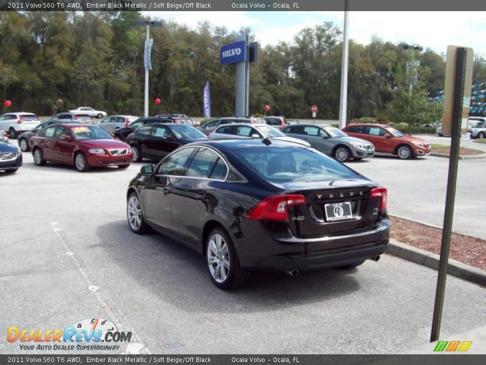 2011 Volvo S60 T6 AWD Ember Black Metallic / Soft Beige/Off Black Photo #7