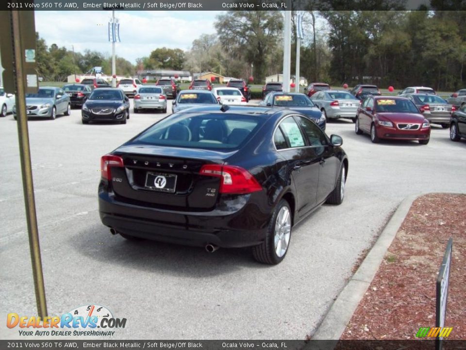 2011 Volvo S60 T6 AWD Ember Black Metallic / Soft Beige/Off Black Photo #8