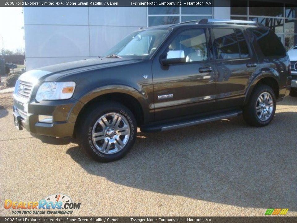 2008 Ford Explorer Limited 4x4 Stone Green Metallic / Camel Photo #2