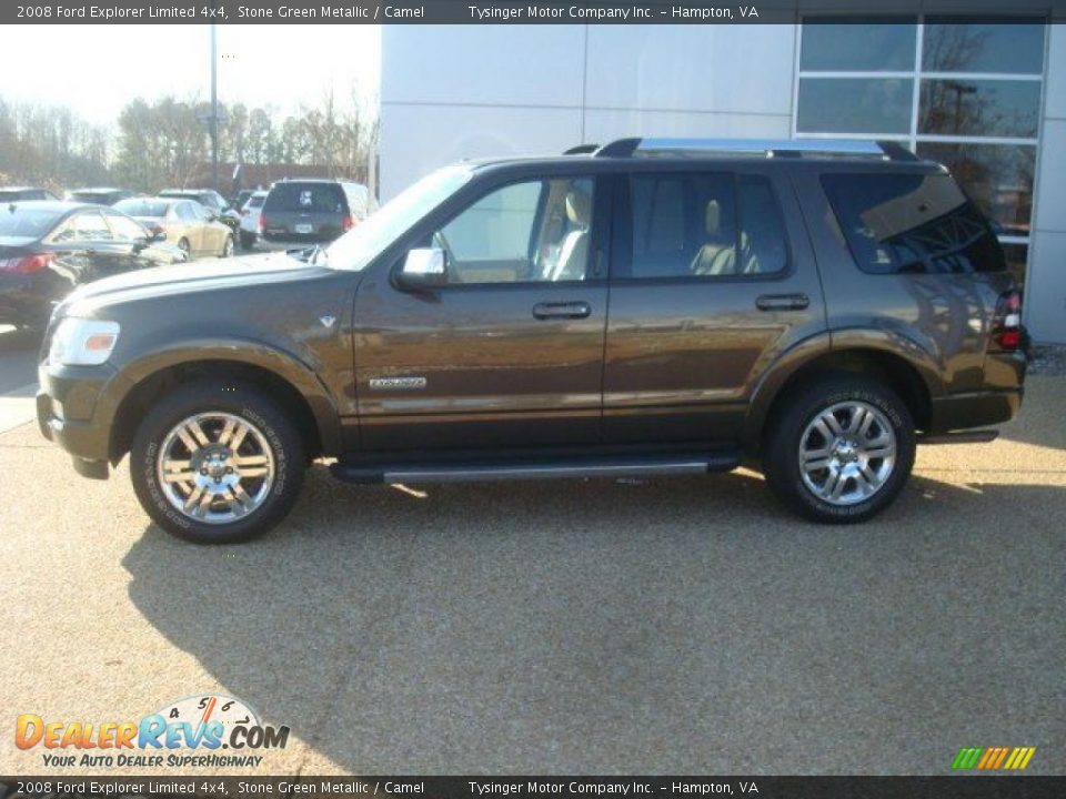 2008 Ford Explorer Limited 4x4 Stone Green Metallic / Camel Photo #3