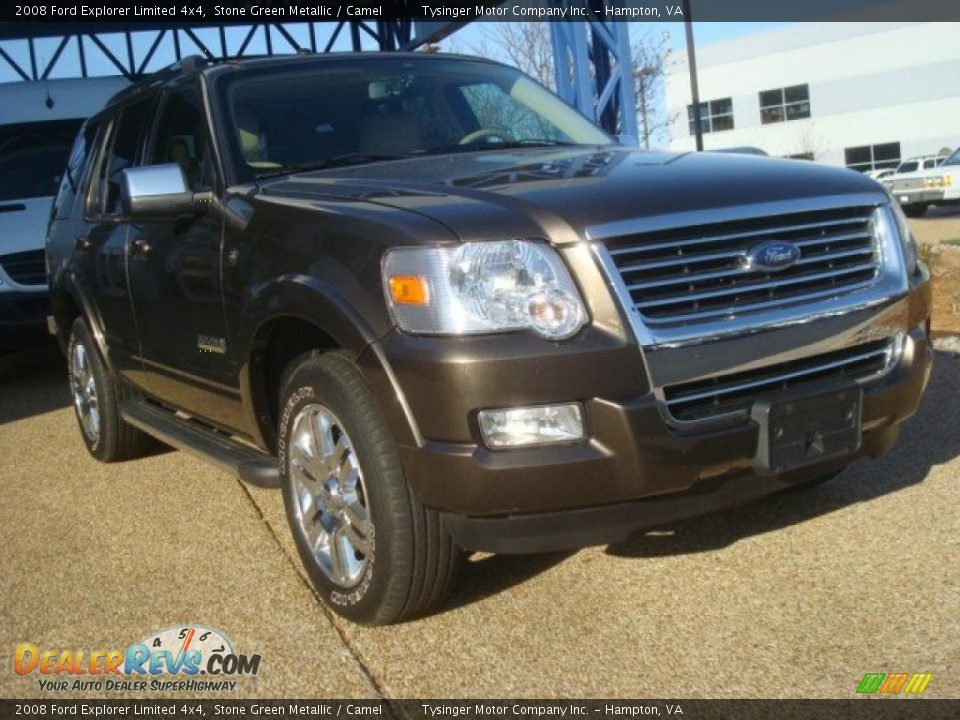 2008 Ford Explorer Limited 4x4 Stone Green Metallic / Camel Photo #7