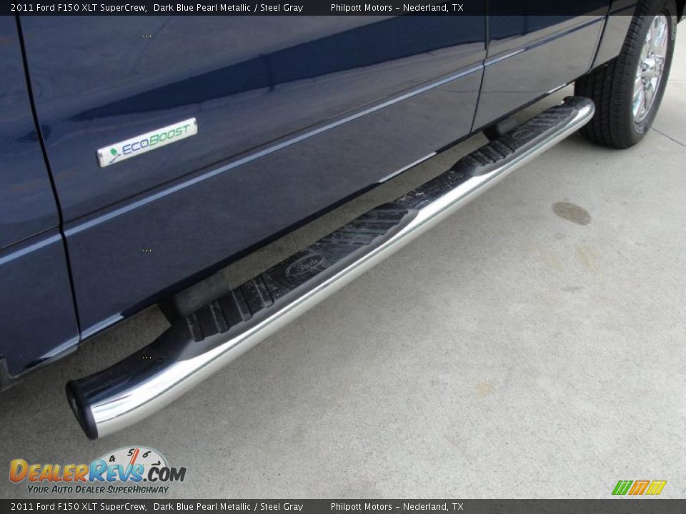 2011 Ford F150 XLT SuperCrew Dark Blue Pearl Metallic / Steel Gray Photo #12