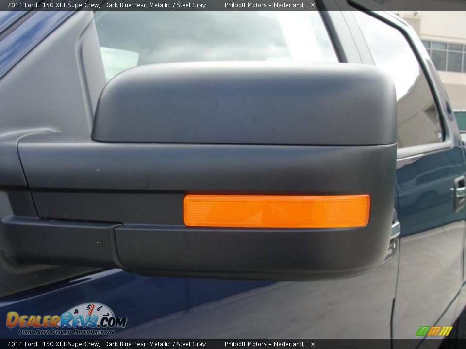 2011 Ford F150 XLT SuperCrew Dark Blue Pearl Metallic / Steel Gray Photo #14