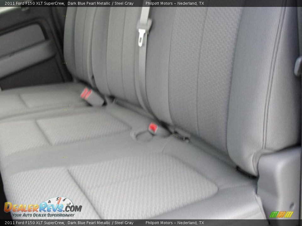 2011 Ford F150 XLT SuperCrew Dark Blue Pearl Metallic / Steel Gray Photo #22