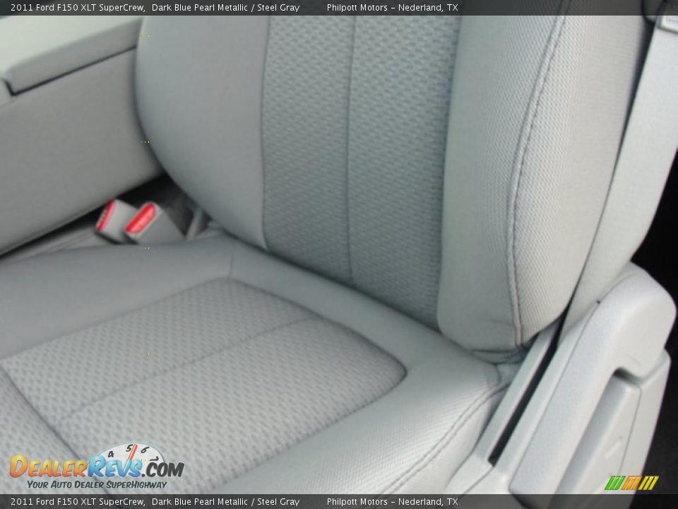 2011 Ford F150 XLT SuperCrew Dark Blue Pearl Metallic / Steel Gray Photo #25
