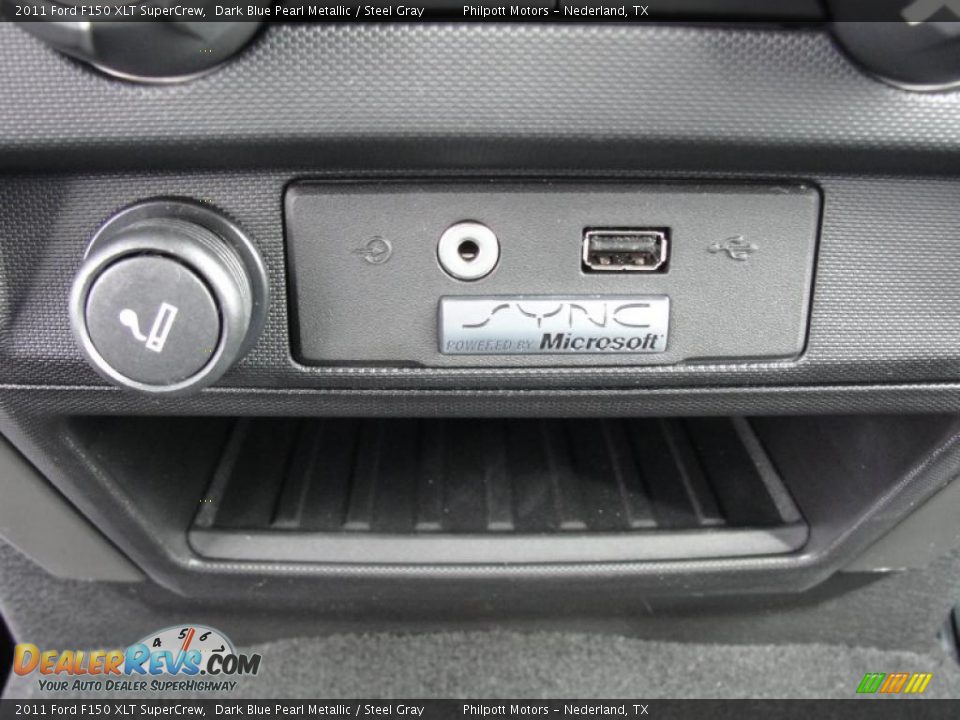 2011 Ford F150 XLT SuperCrew Dark Blue Pearl Metallic / Steel Gray Photo #32