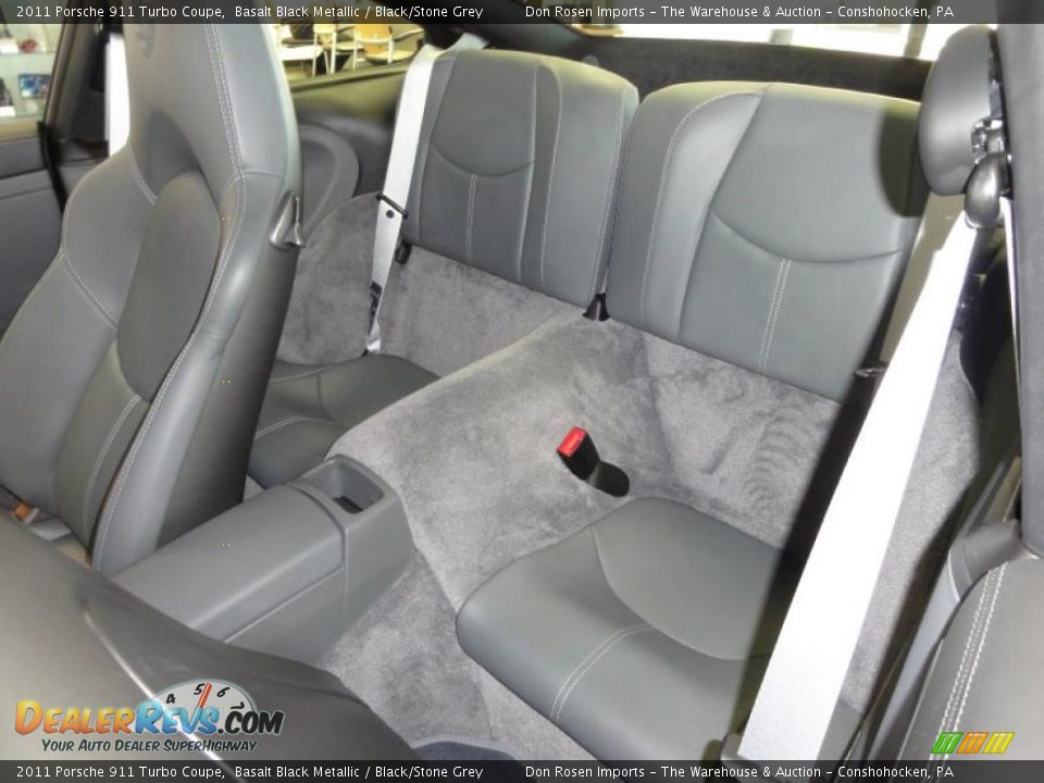 Black/Stone Grey Interior - 2011 Porsche 911 Turbo Coupe Photo #24