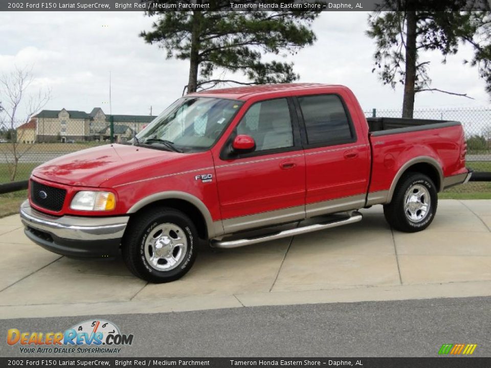 Bright Red 2002 Ford F150 Lariat SuperCrew Photo #9