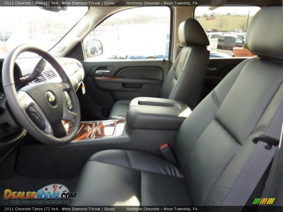 Ebony Interior - 2011 Chevrolet Tahoe LTZ 4x4 Photo #7