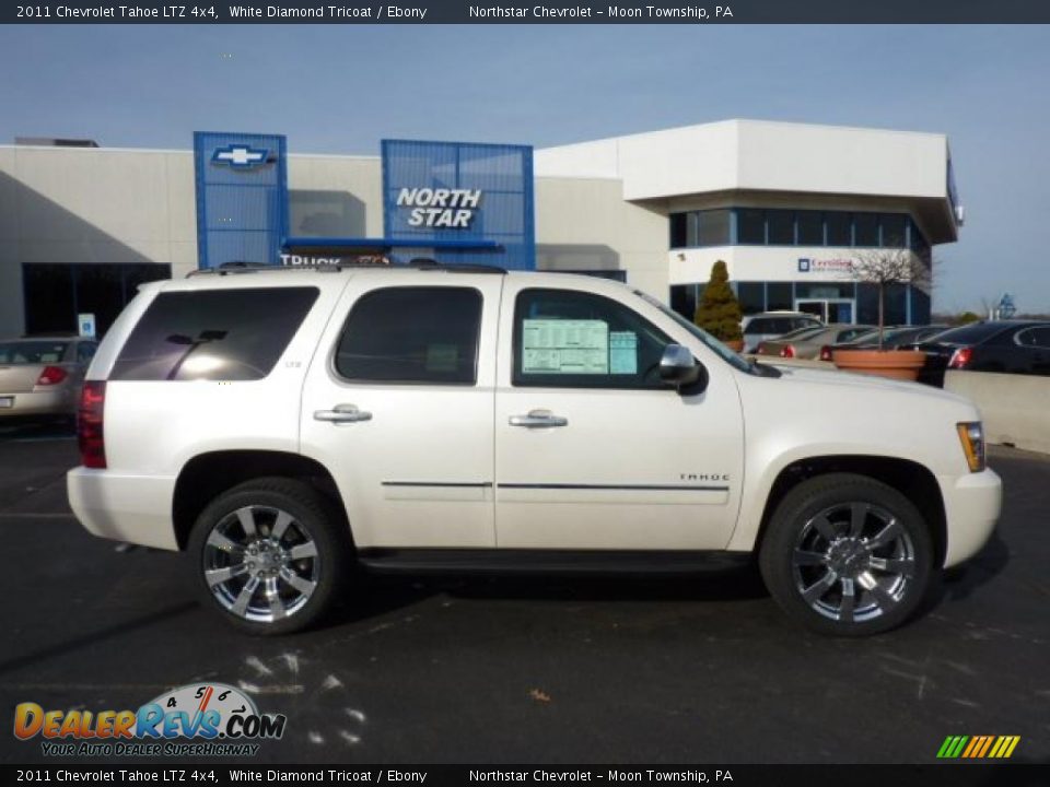 2011 Chevrolet Tahoe LTZ 4x4 White Diamond Tricoat / Ebony Photo #11