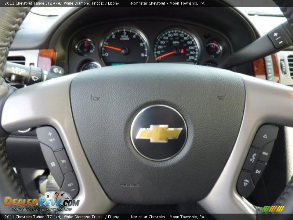 2011 Chevrolet Tahoe LTZ 4x4 White Diamond Tricoat / Ebony Photo #19